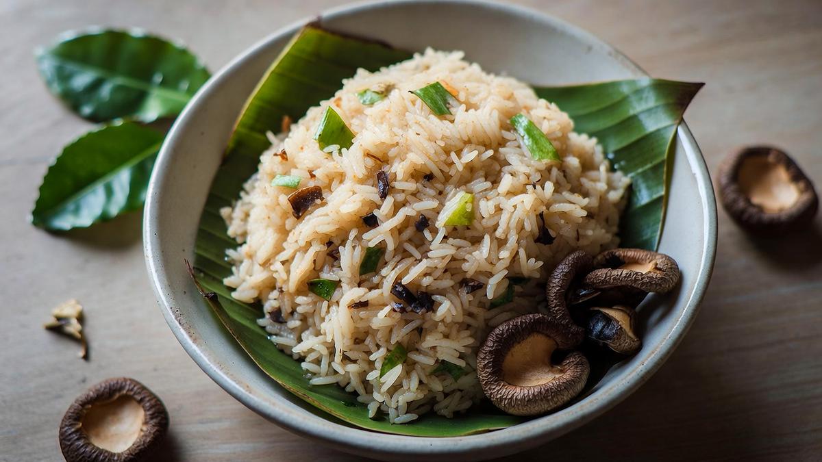 Resep Nasi Kukus Daun Jeruk dan Jamur Kering yang Wangi Gurih